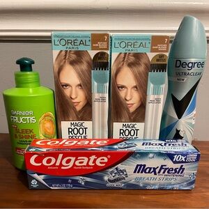 L'Oreal Hair Color and Colgate Toothpaste Set